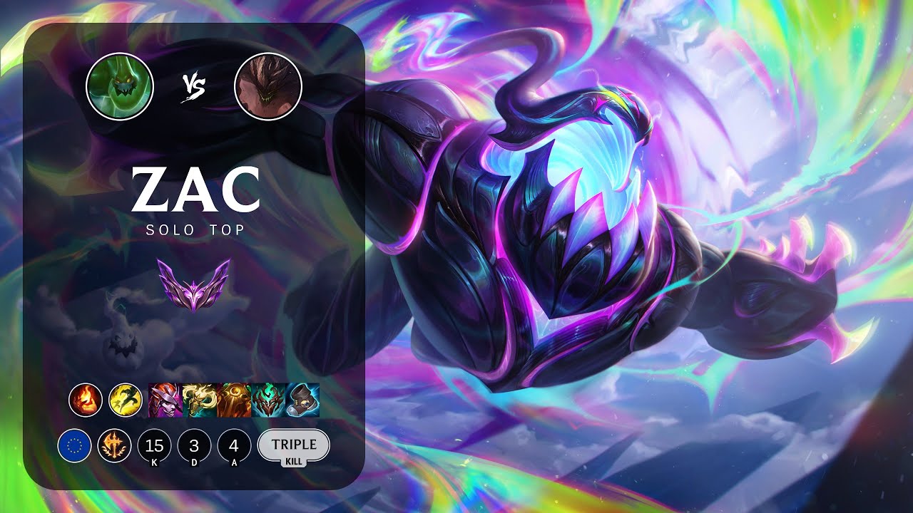 Zac Top vs Malphite - EUW Master Patch 13.19