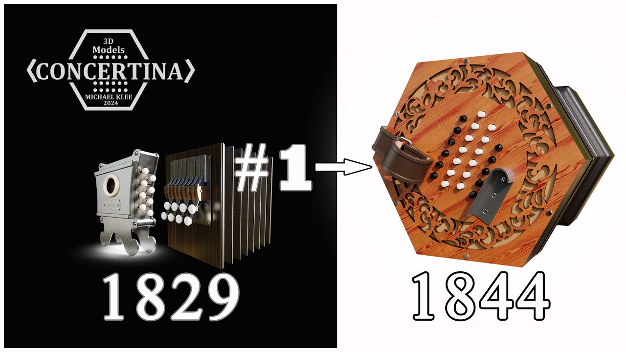 How the Concertina was Invented - by Charles Wheatstone - 1844 Patent No. 10,041