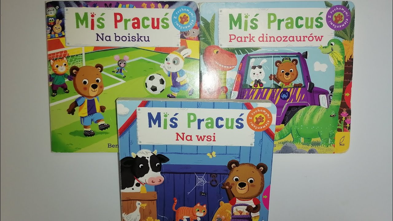 Miś Pracuś Na boisku, Park dinozaurów, Na wsi [Martynka czyta z mamą]