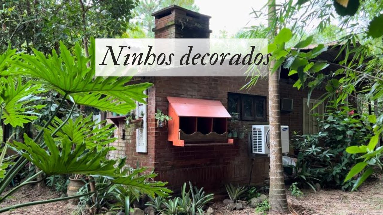 Charmososo ninhos decorados para galinhas