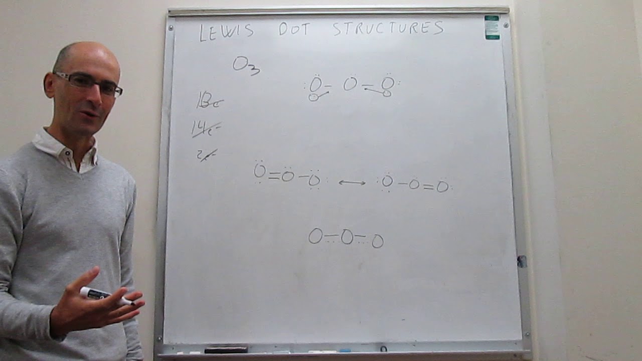 Lewis dot structures: O3 and NO3-. Resonance.