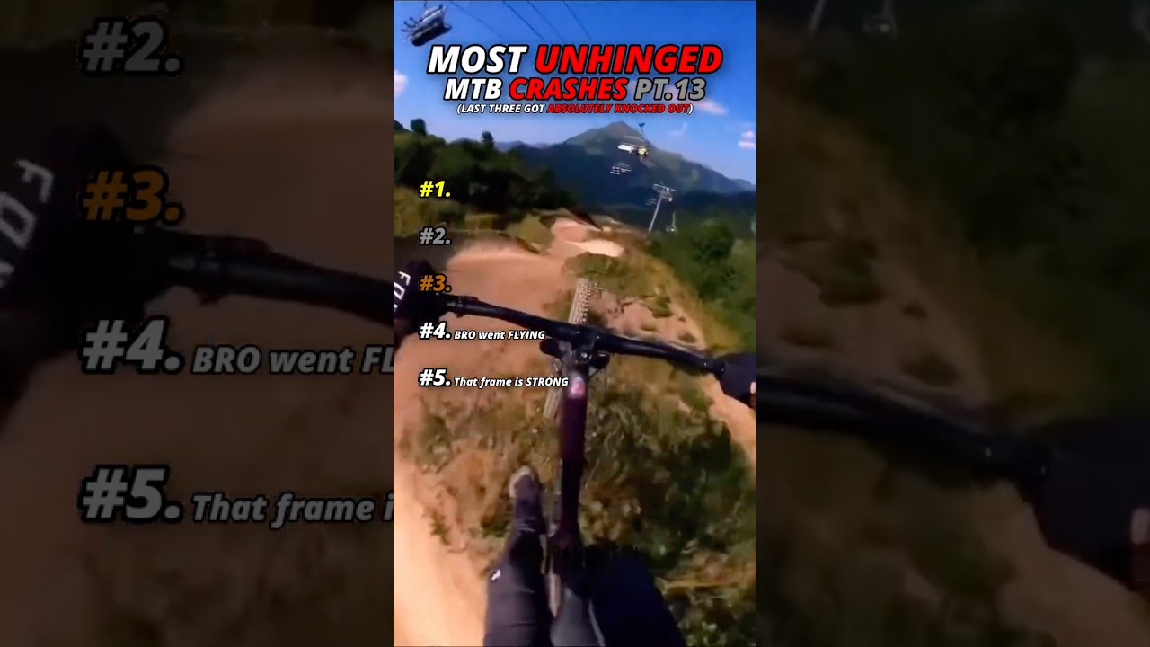 MOST UNHINGED MTB CRASHES PT.13 😳💯 #ytbshorts #mtbcrash #downhill #mtb #mtbfails #bikefails