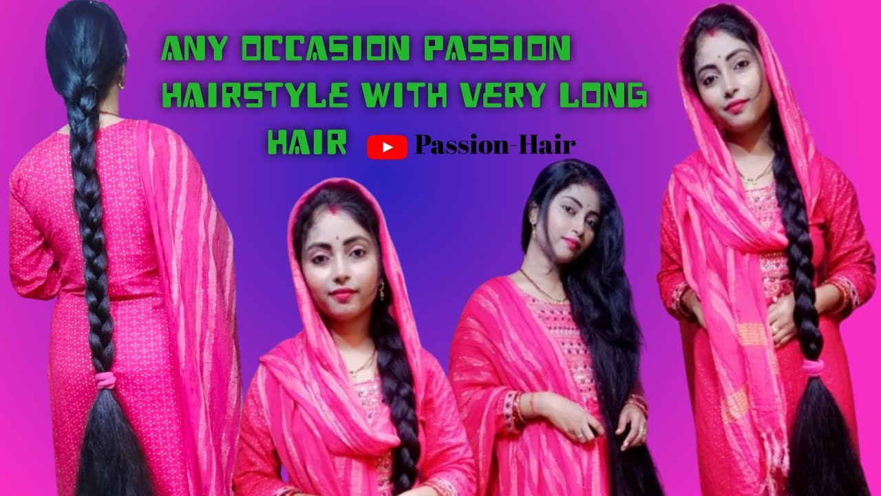 Dry very long hair Combing heavy Detangle and passion Hair style#longhair#hairstyle#viralvideoes.