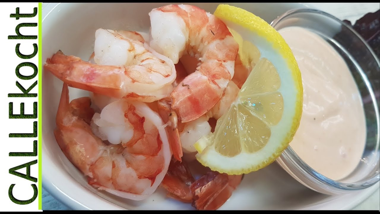 Gekochte Garnelen mit Cocktailsoße selber machen - Rezept wie auf Sylt