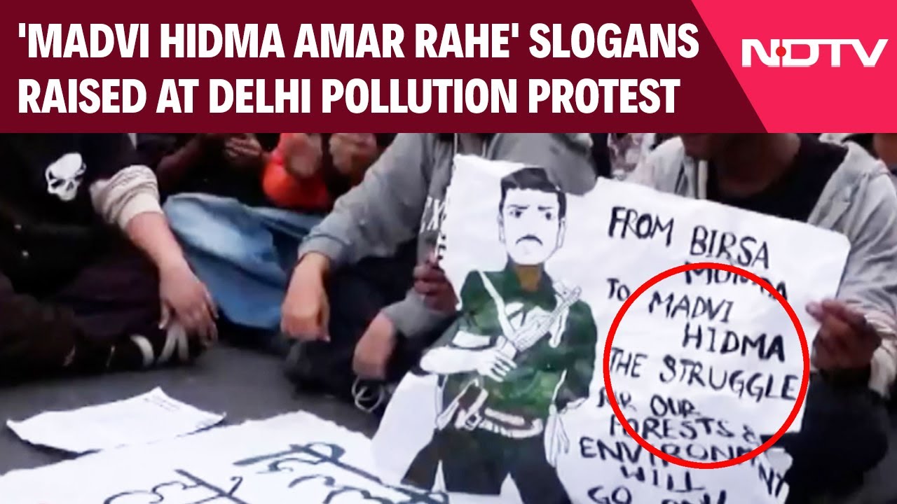Delhi Protest News | 'Madvi Hidma Amar Rahe' Slogans Raised As Delhi Toxic Air Stir Turns Violent