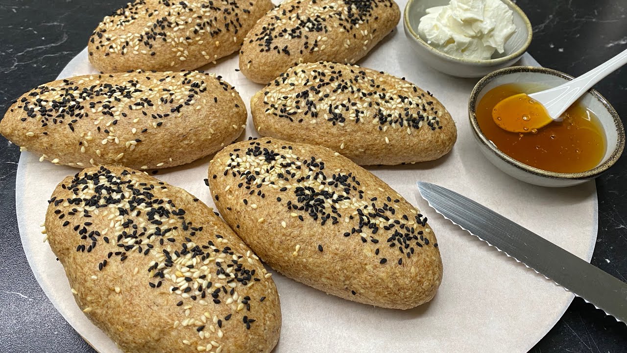 خبز سريع للفطور بالسمسم بدون غلوتين بمقادير بسيطة لجميع أنواع الدايت ومرضى السكري والكيتو رووووعة💯