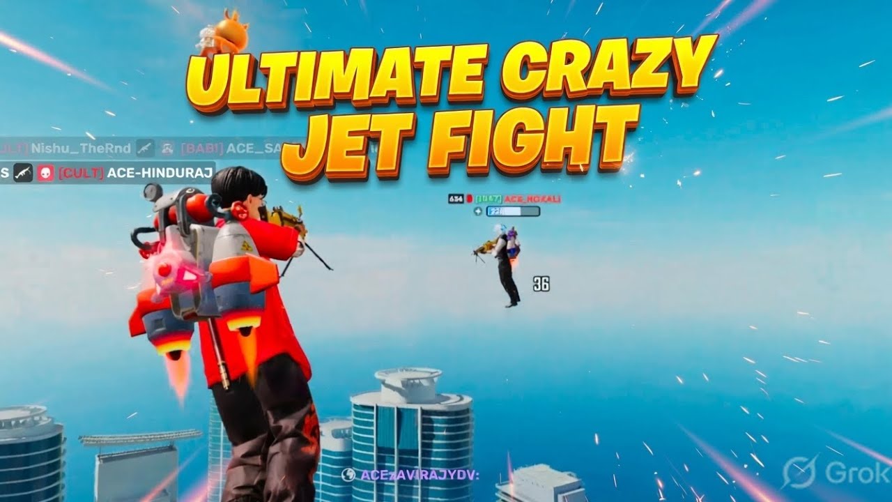 Crazy Jet fight in flex city 
