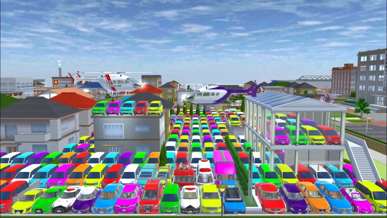 SECRET PLACE REINBOW SUPER CAR COLLECTION 😱🤯🚁🚔✅. SAKURASCHOOLSIMULATOR 😍🤣🚁🚔🚒✅✅