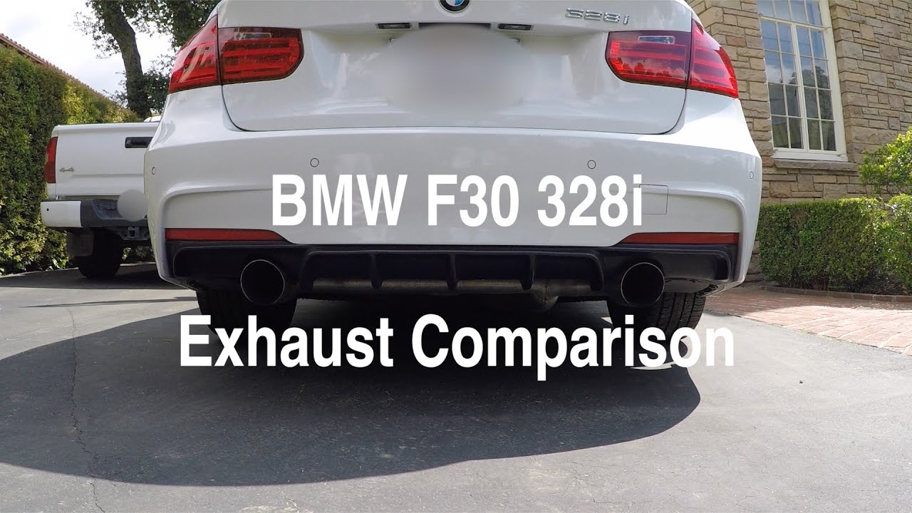 BMW F30 328i Stock exhaust vs Muffler Delete