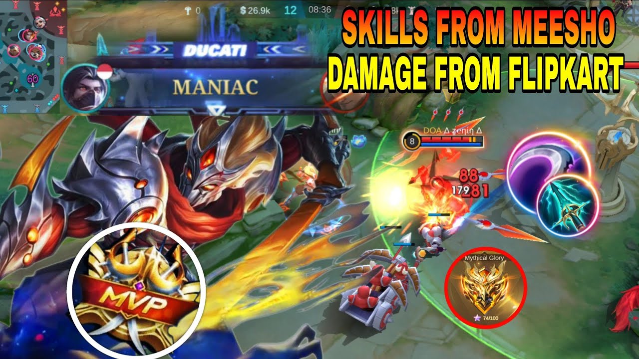 Damage on 🔥🔥!! Hayabasha is the best assassin jungler hero in MLBB #mobilelegends #video #viral #fyp