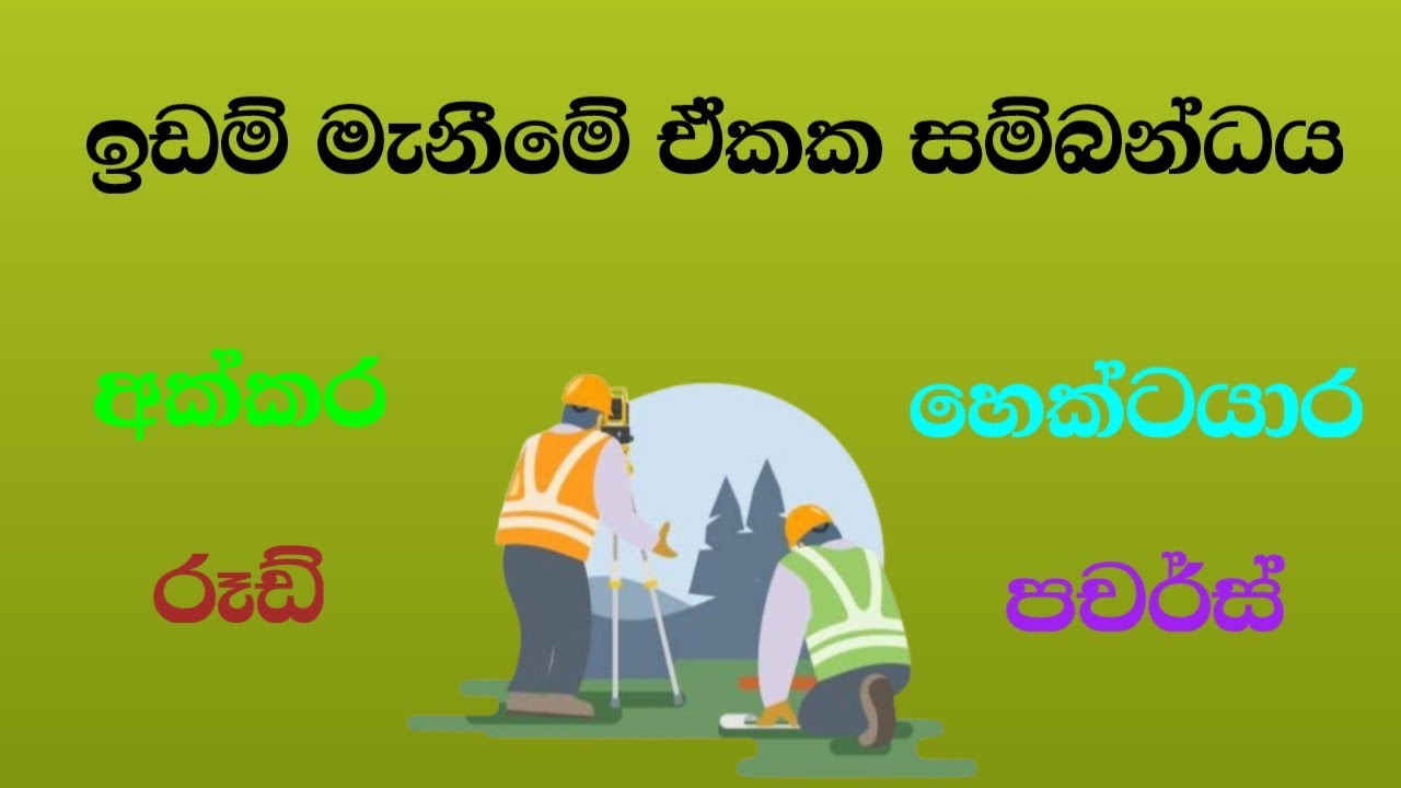Land Measuring Units | Hectares,Acre ,Rood and Perches Relationship | In Sinhala