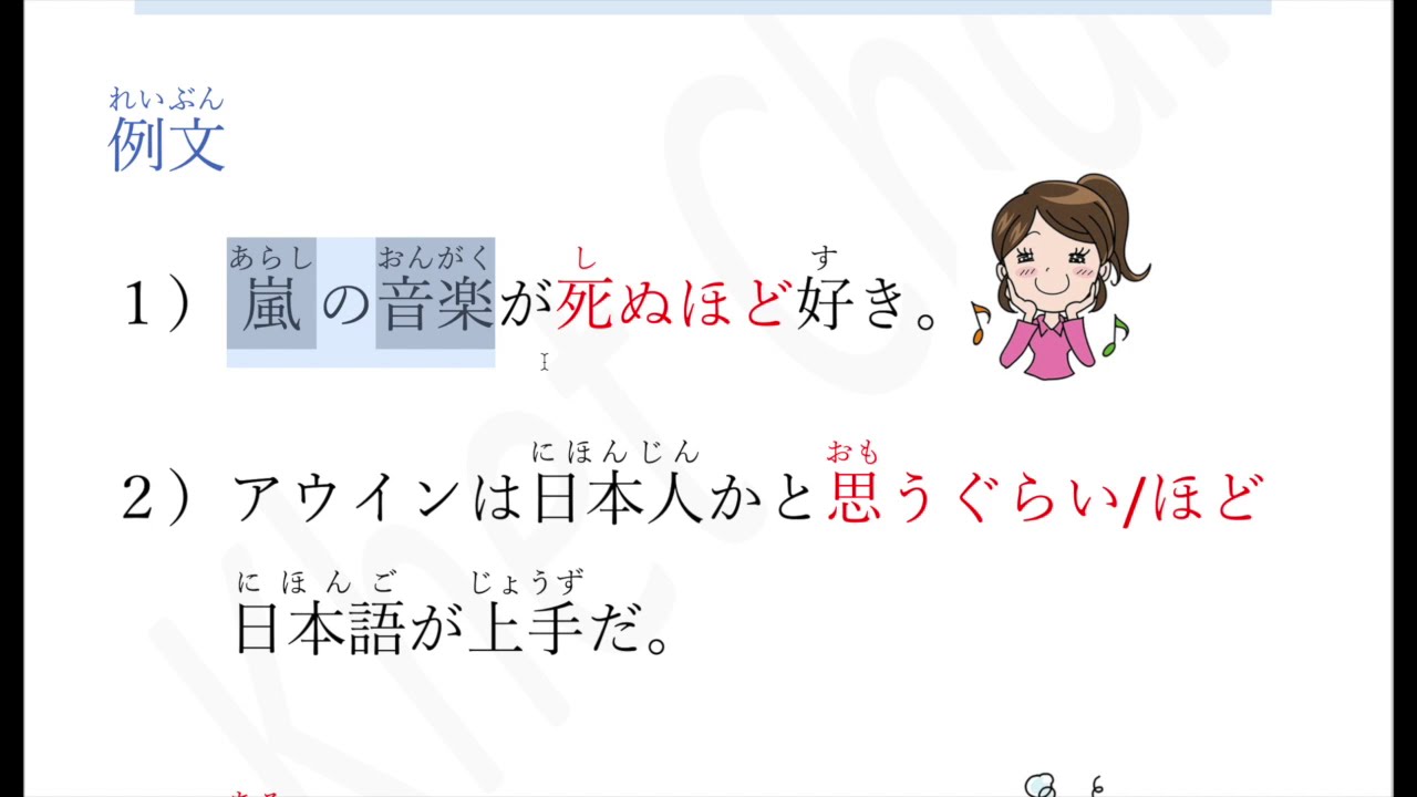 N３文法 〜ぐらい/くらい...、〜ぐらい/くらいだ、 〜ほど...、〜ほどだ