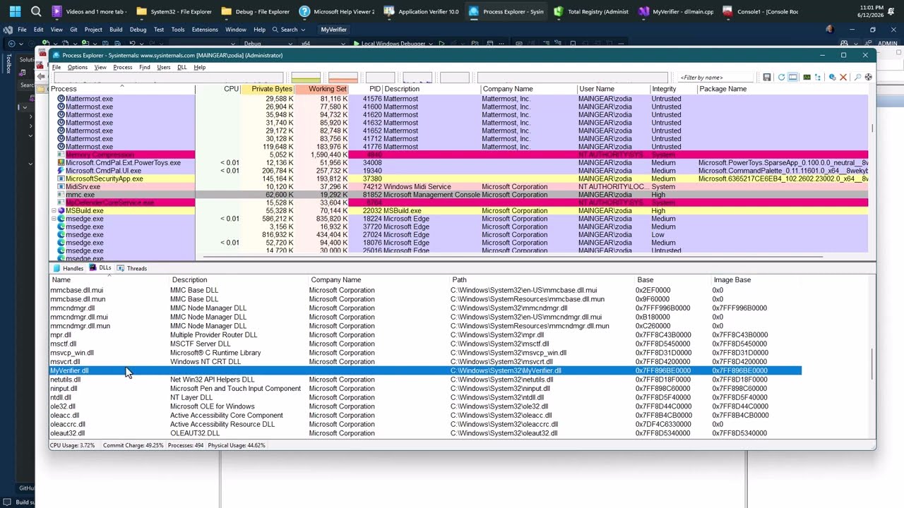 Внедрение DLL с помощью Application Verifier