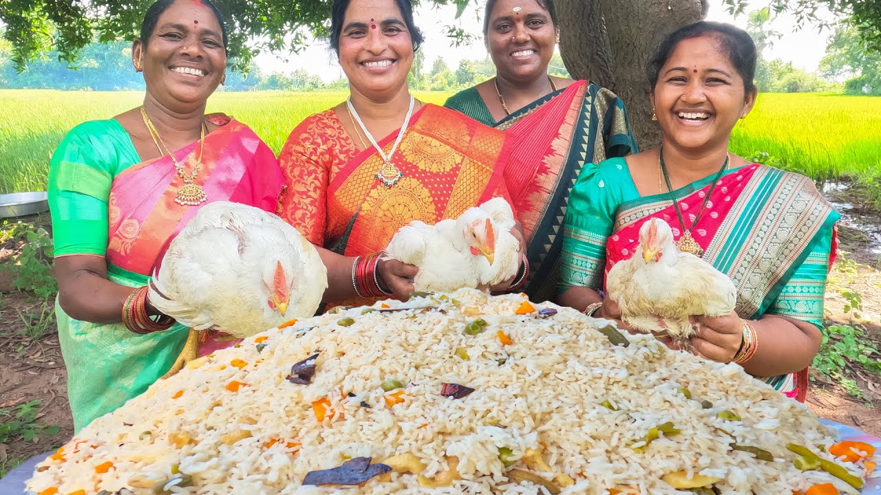 BAGARA RICE CHICKEN CURRY | కోడి కూర బగారా అన్నం | #telanaganafood #telanganavillagefood