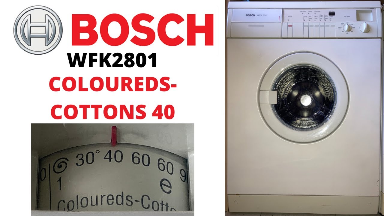 Bosch WFK2801 Washing Machine - Coloureds-Cottons 40