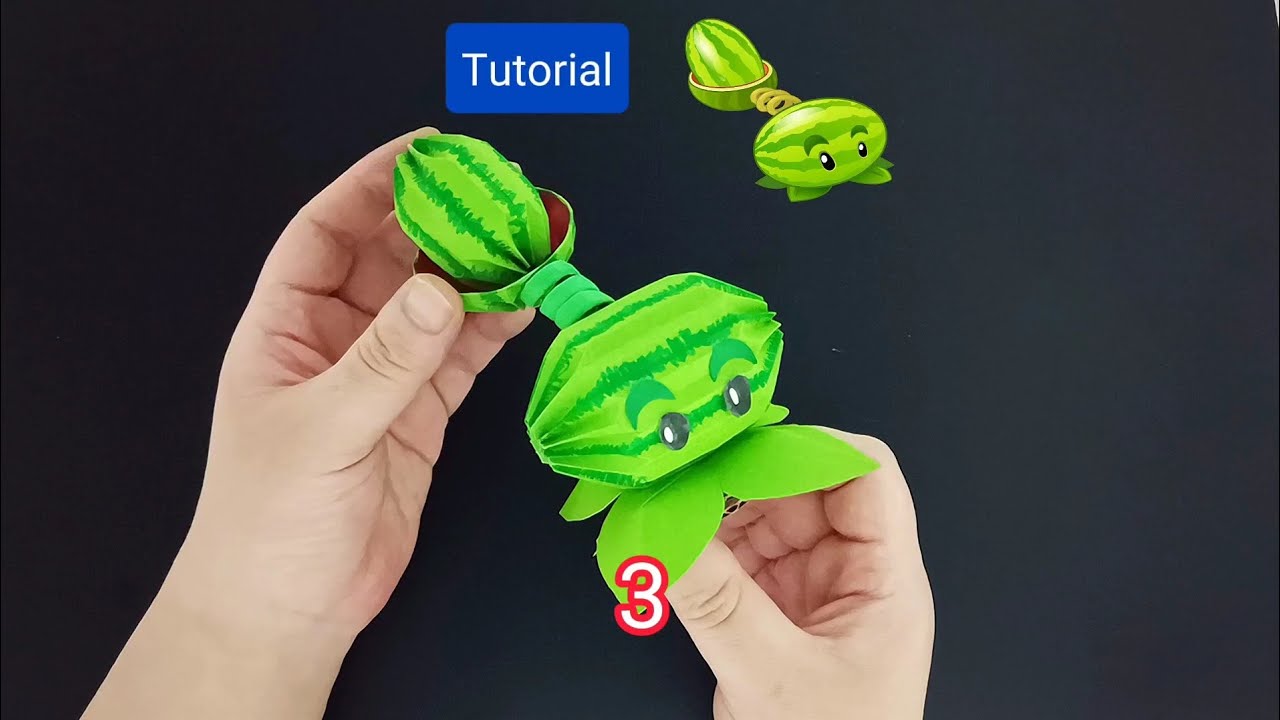 Tutorial:Paper Melon-pult ,Use A4 paper to make a Melon-pult in Plants vs. Zombies