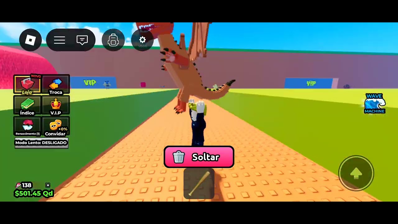Jogando o fuja do tsunami de brainrots 
