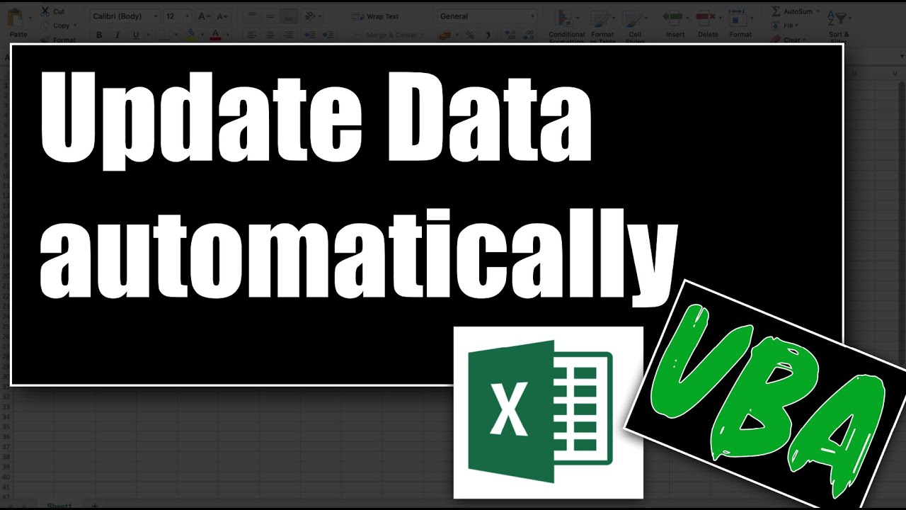 Update Data in Excel Automatically // VBA TUTORIAL
