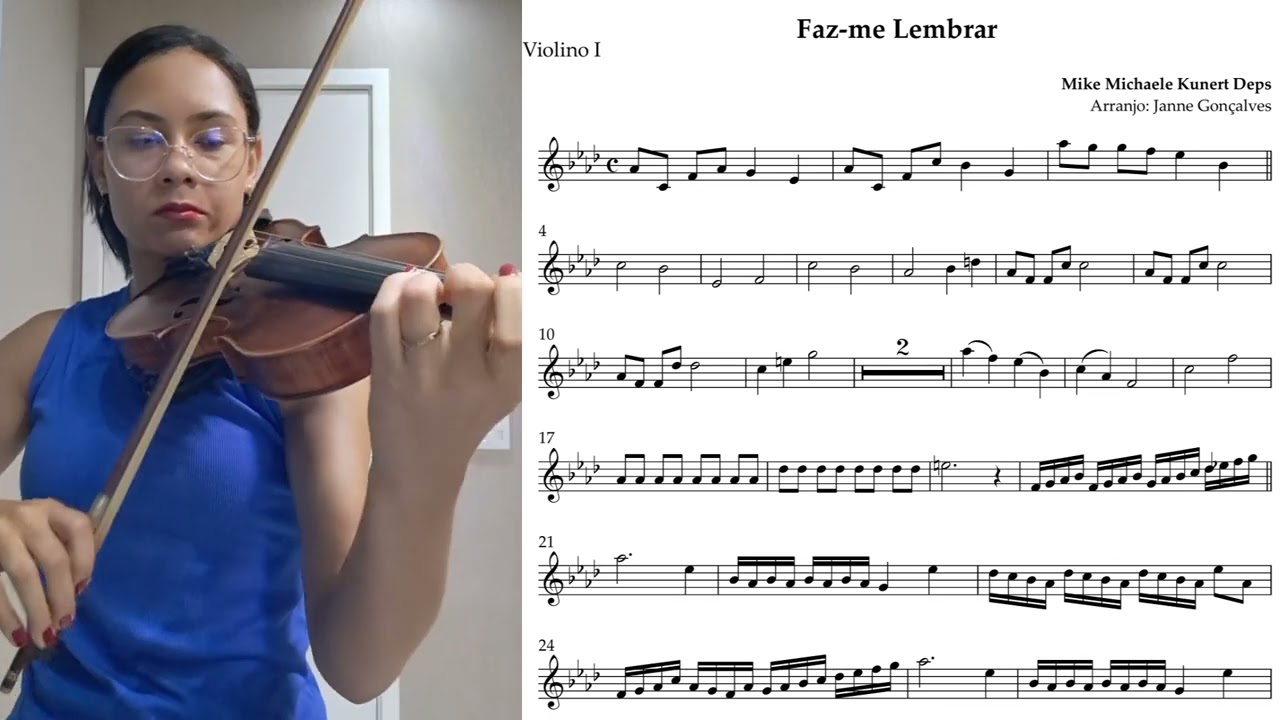 Faz-me Lembrar - ICM | Violino 1 (Partitura)