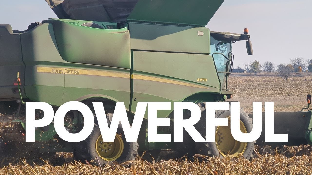 The Finish - John Deere S670 - 608C Corn Head #harvestchaser
