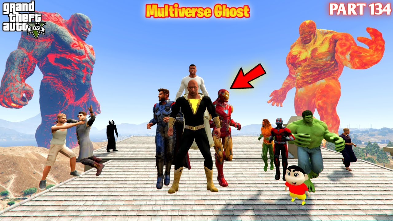 Multiverse Ghost Franklin Shinchan Try To Find Adam Sun God in GTA5