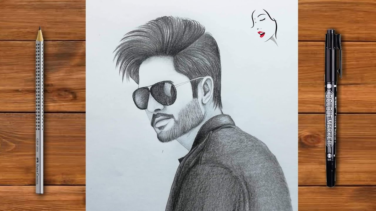 How to draw a boy face for beginners | A boy with Glasses BTS sketch | Boy Sketch | The Crazy Sketch