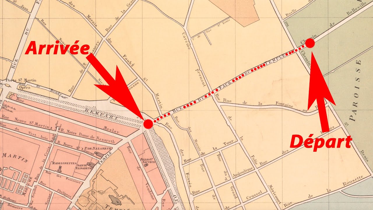 La Descente de La Courtille ; son parcours