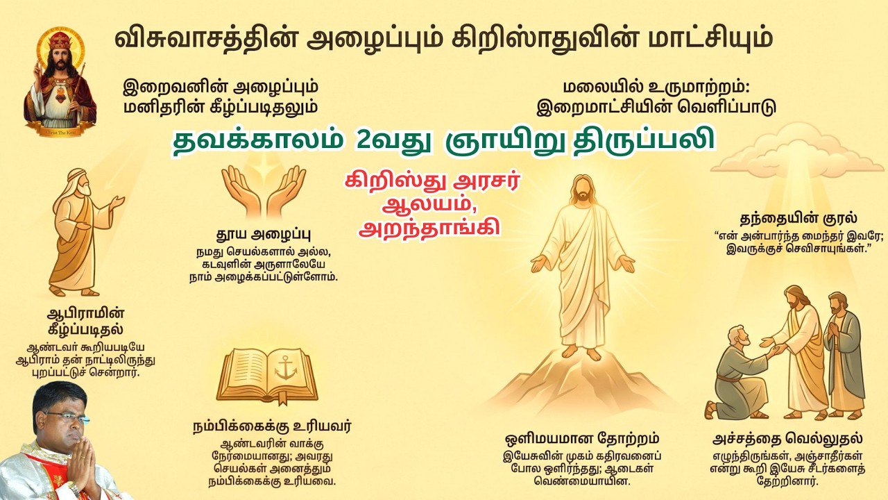 🔴🅛🅘🅥🅔✠ 01Mar 26 ✠ தவக்காலம்  2வது வாரம் ஞாயிறு  திருப்பலி ✠ கிறிஸ்து அரசர் ஆலயம் ✠  Fr. Domi