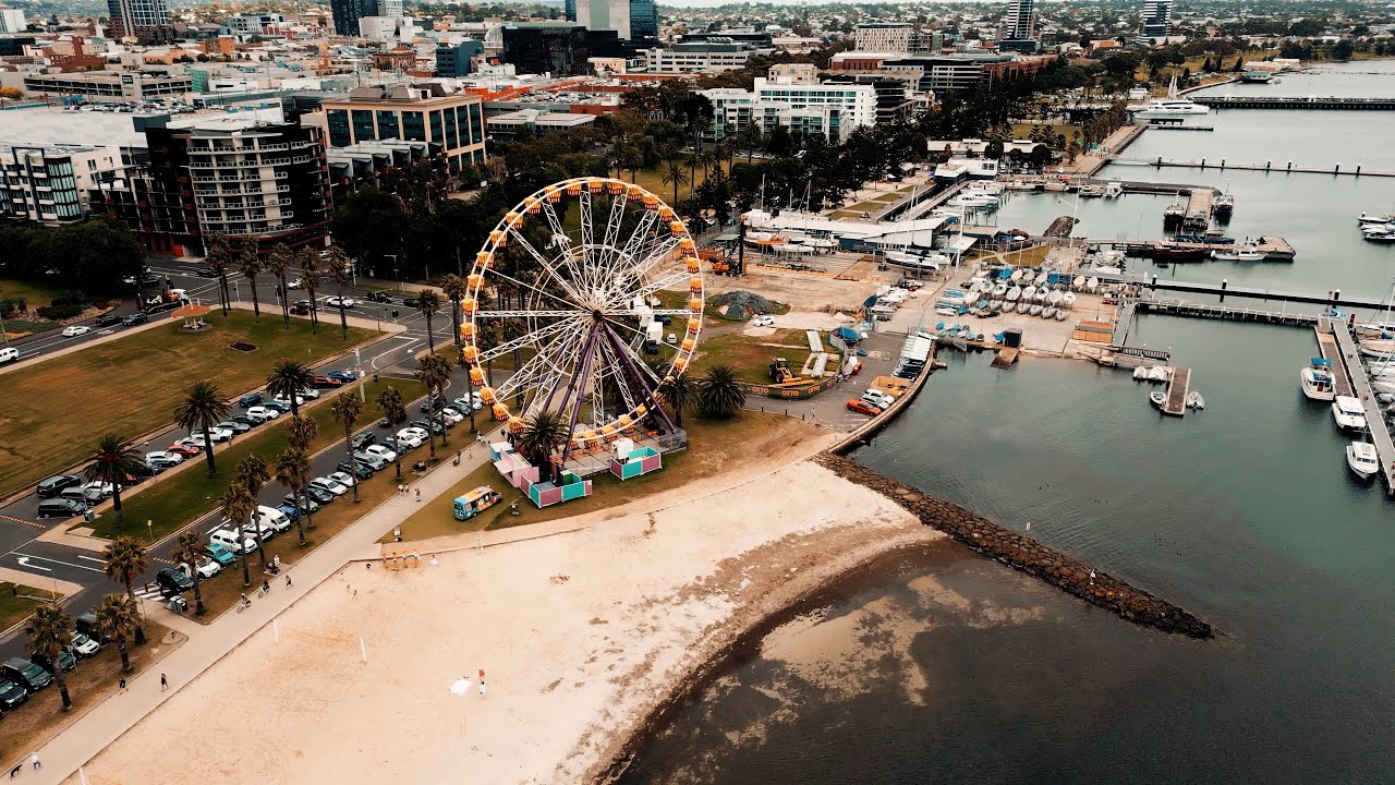 Geelong  Australia 4K Drone footage