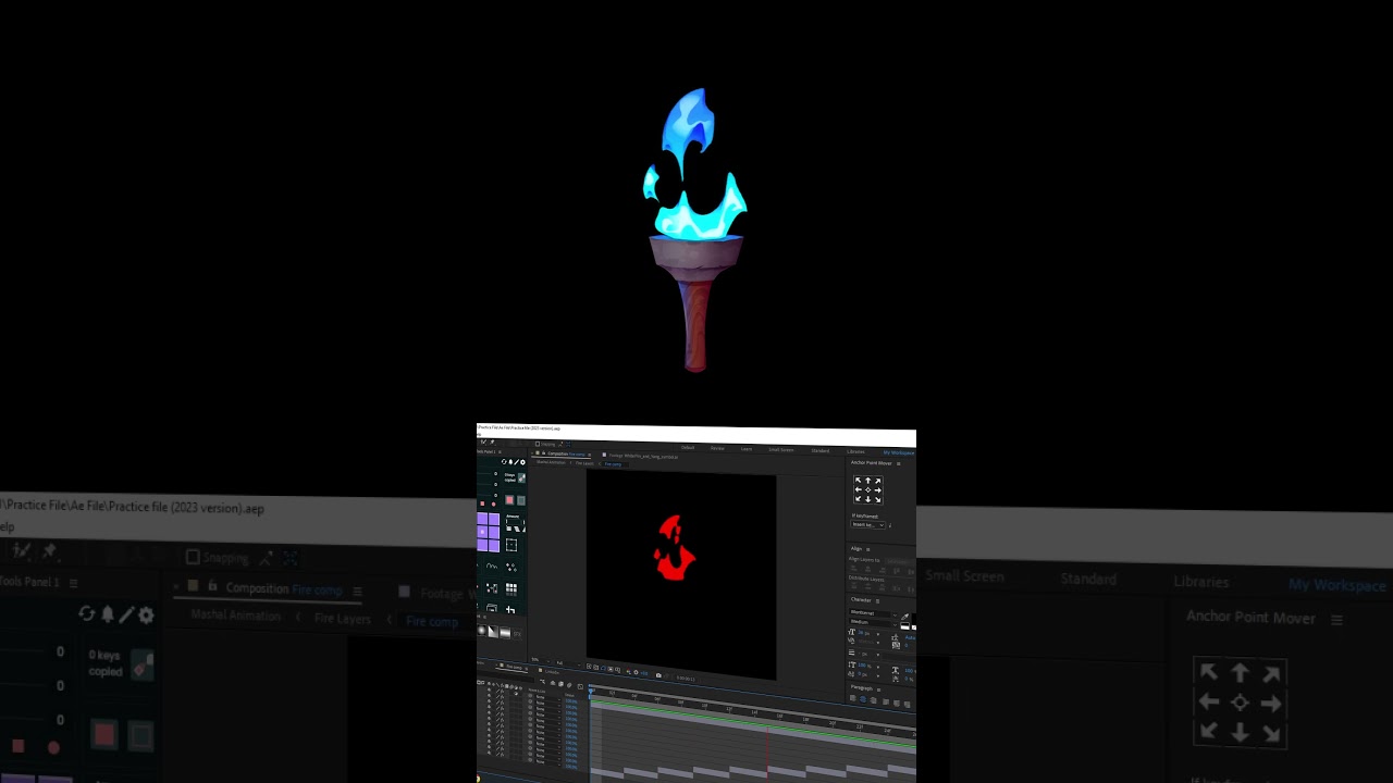Flame animation in After effects #aftereffects #motiongraphics #tutorial