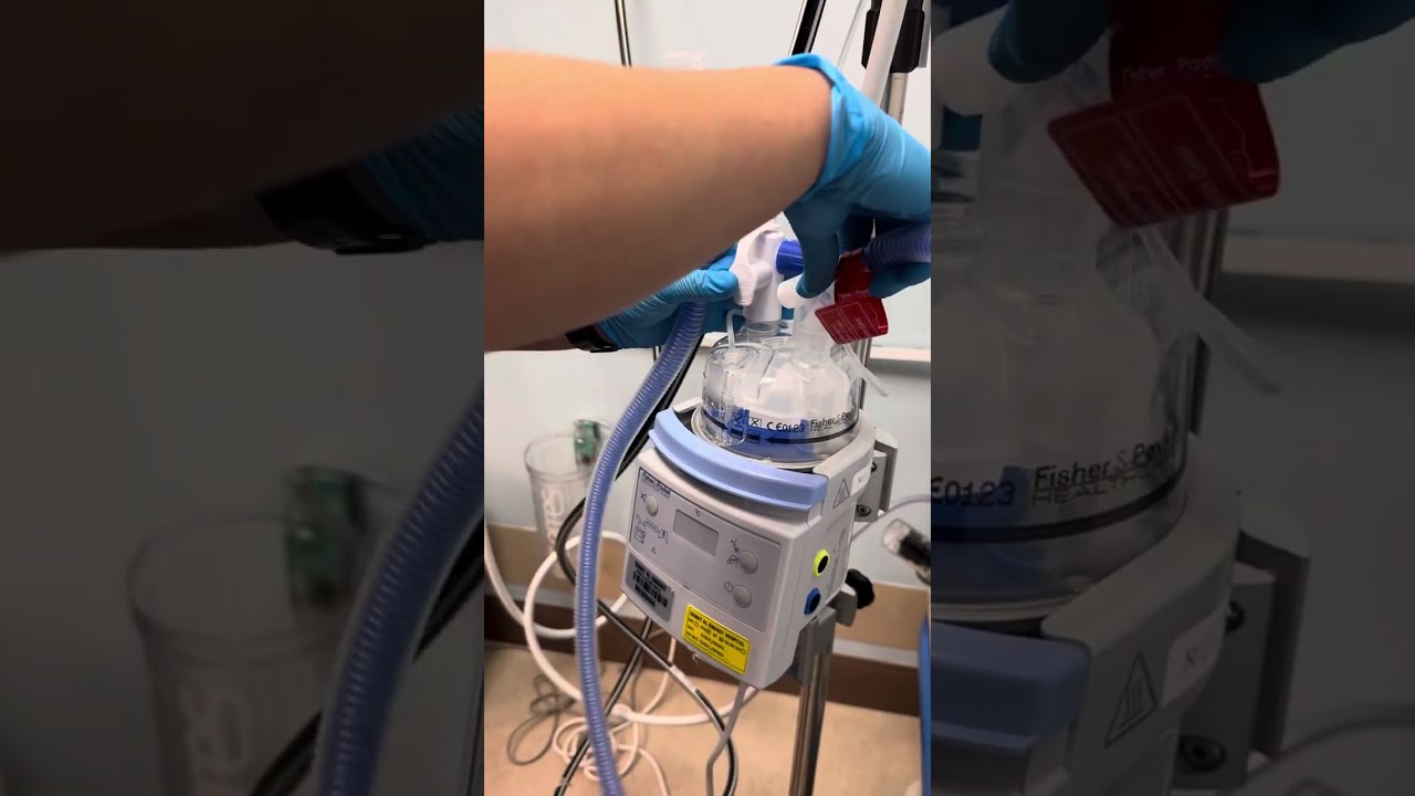 Setting high flow nasal cannula (optiflow)