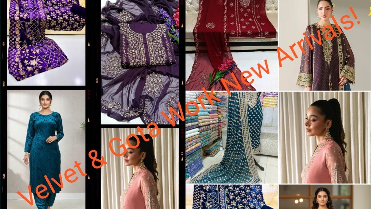 Velvet & Palachi Designer Suits | Gota Work & Zari Organza New Collection 2025 ✨