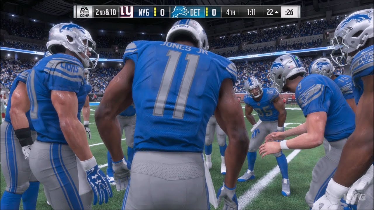 Madden NFL 18 - Detroit Lions vs New York Giants - Gameplay (HD) [1080p60FPS]