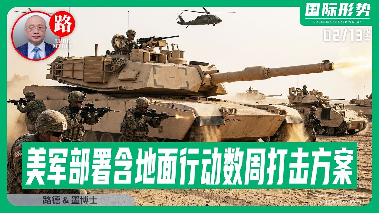 【路德社】川普已决定，美军正在部署包括地面行动在内的超过数周打击方案，要彻底推翻伊朗政权；2/13/2026 ｜墨博士