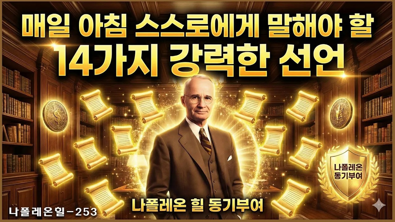 뇌를 '부자 모드'로 부팅하는 14가지 주문. 아침 5분이면 당신의 무의식이 돈을 벌어옵니다  | 나폴레온 힐 동기부여