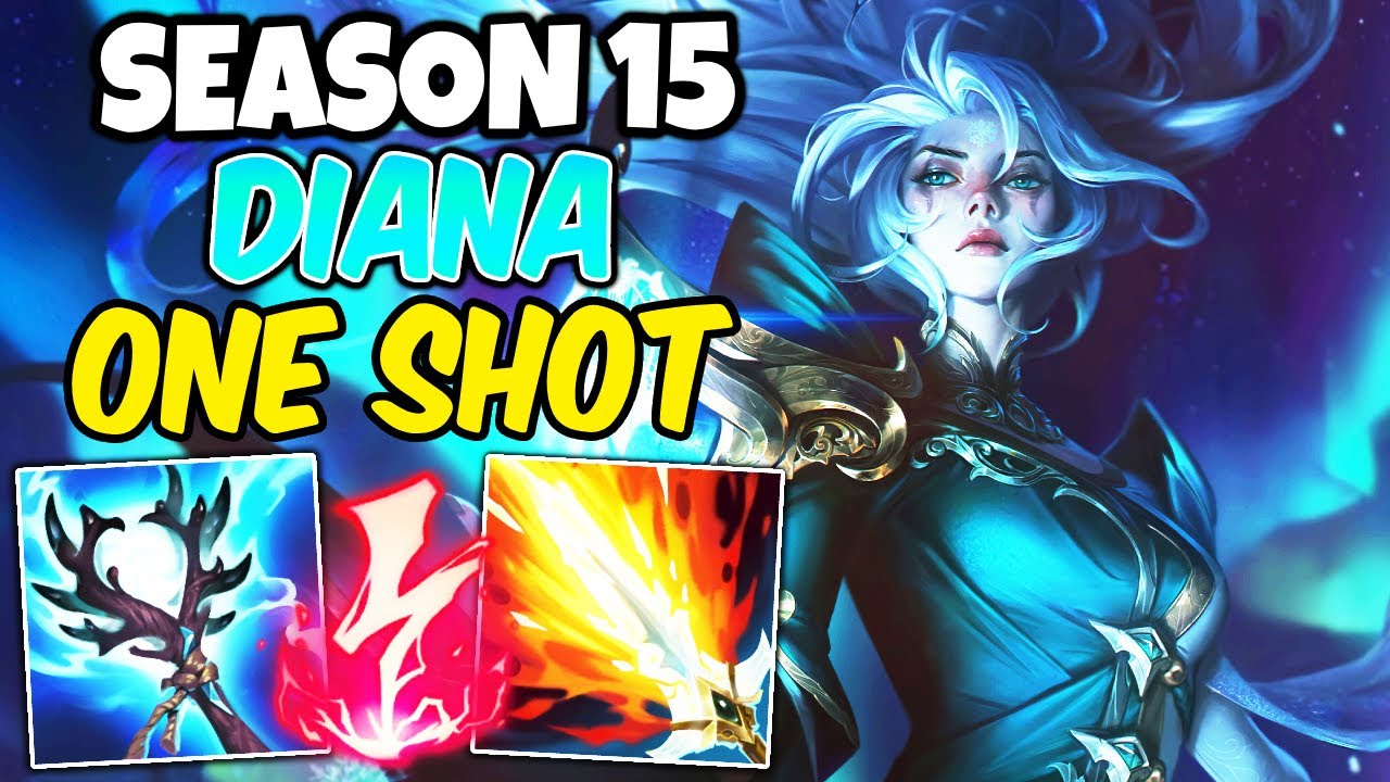 *ONE-SHOT* SEASON 15 DIANA IS BROKEN | New Full AP Diana Mid Build & Runes | League of Legends