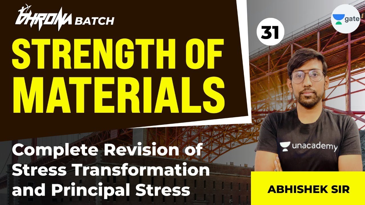 Complete Revision of Stress Transformation & Principal Stress | L:30 | Strength of Materials