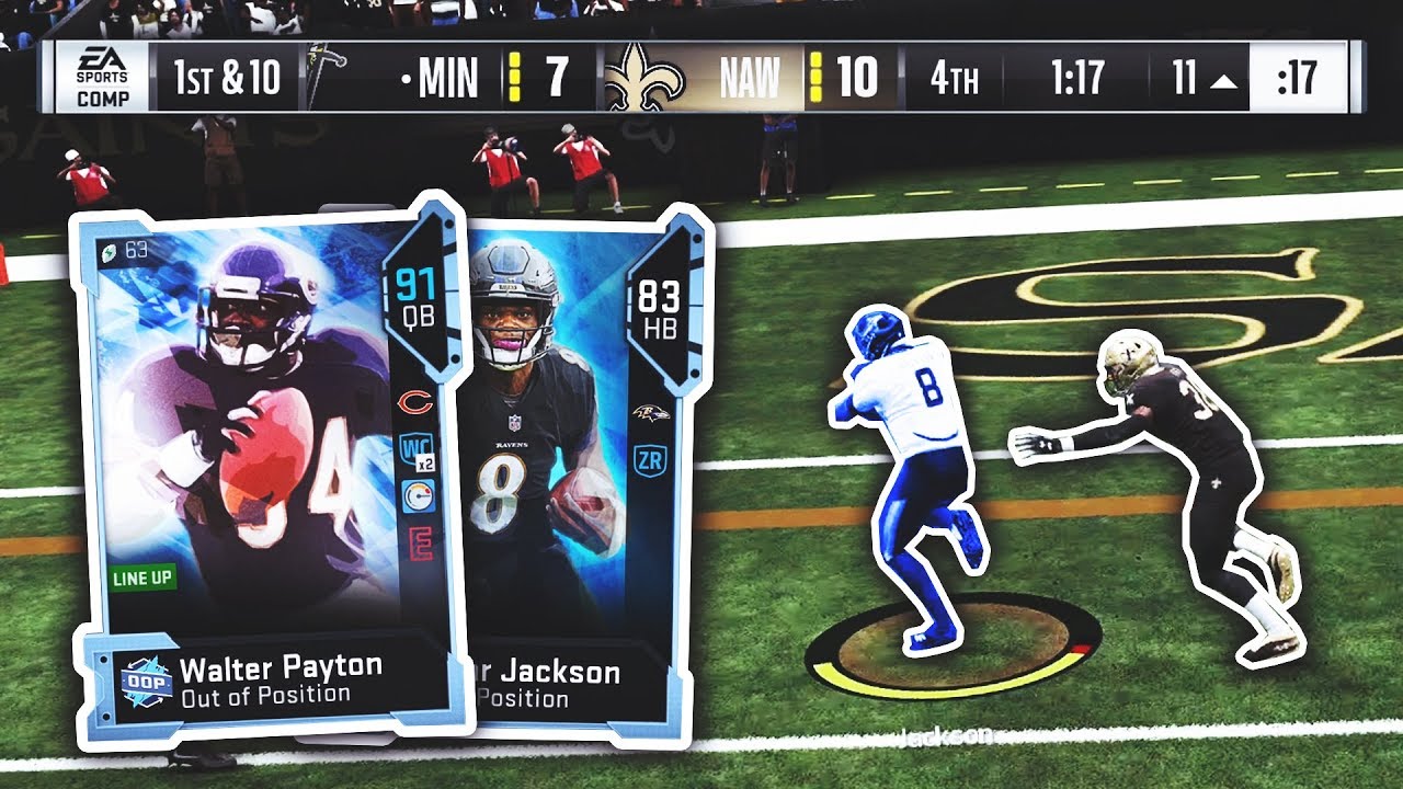 QB WALTER PAYTON & HB LAMAR JACKSON MAKE CLUTCH PLAYS!! Madden 19 Gameplay