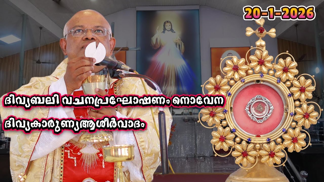 ദിവ്യബലി, വചനപ്രഘോഷണം, നൊവേന ദിവ്യകാരുണ്യആശീർവാദം  20-1-2026