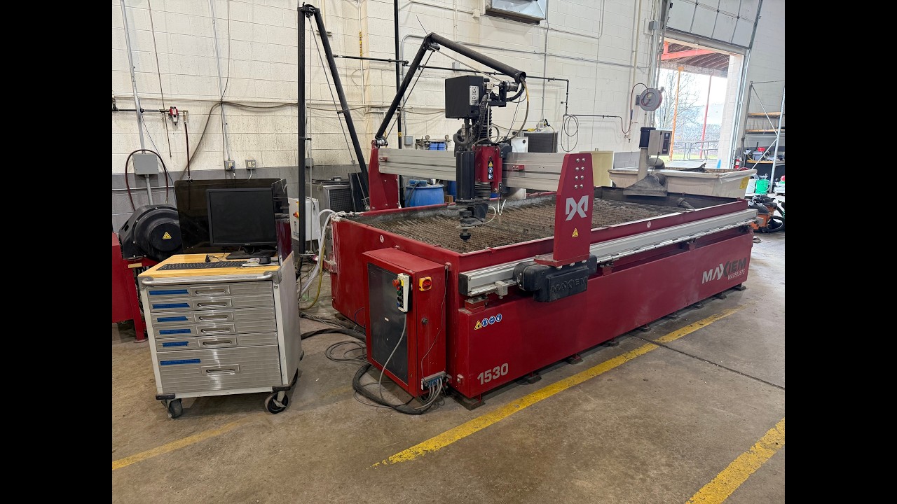 Buckeye Research & Mfg - Omax A-Jet Maxiem 1530 CNC Waterjet - Vid 2