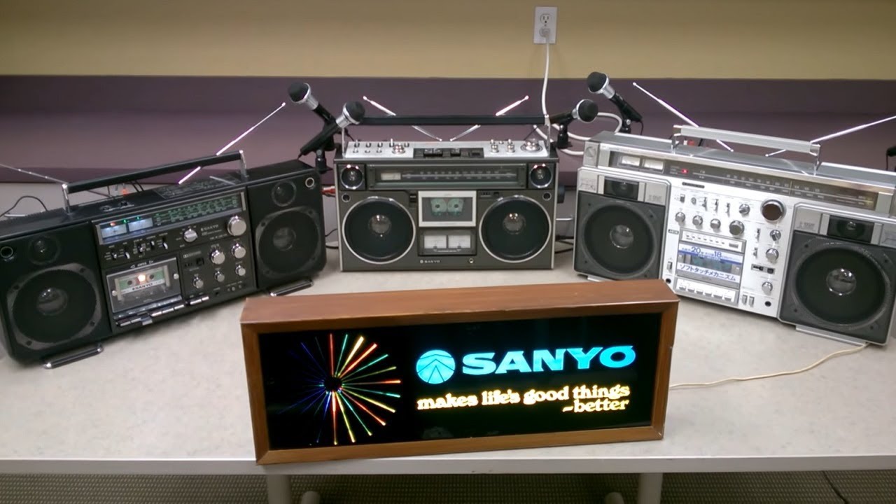 Sanyo boombox collection: MX920 M9994 and M9998 vintage ghettoblasters
