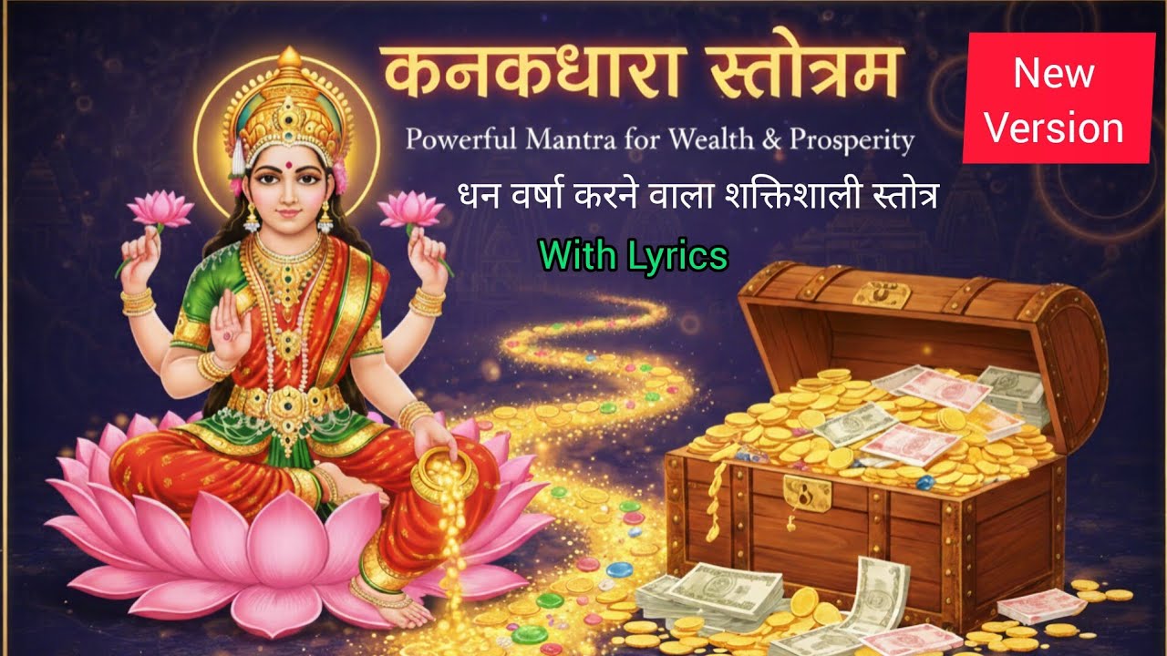 धन आकर्षण का चमत्कारी स्तोत्र | Kanakdhara Stotram with Lyrics #kanakdhara