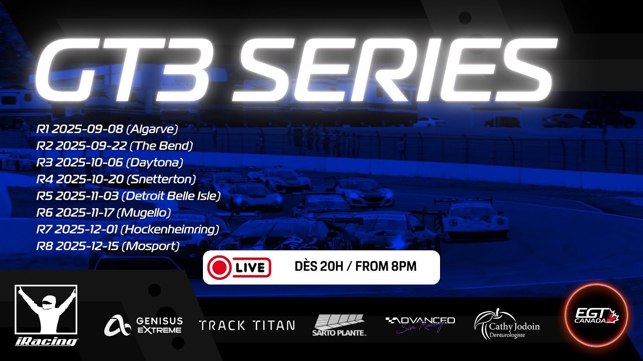EGT GT3 Series | Saison 12 | Epreuve 8 | Mosport | iRacing