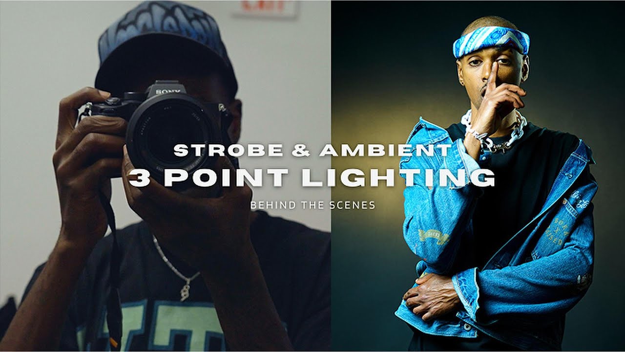 3 Point Photography Light Set up - Strobe & Ambient Lighting