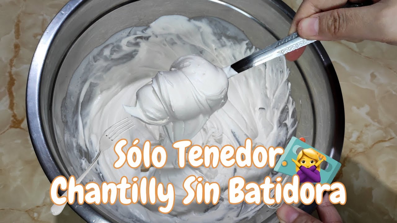 ✨Chantilly Sin Batidora S&oacute;lo Tenedor Y Con 2 Ingredientes | Sin Corte de Edici&oacute;n