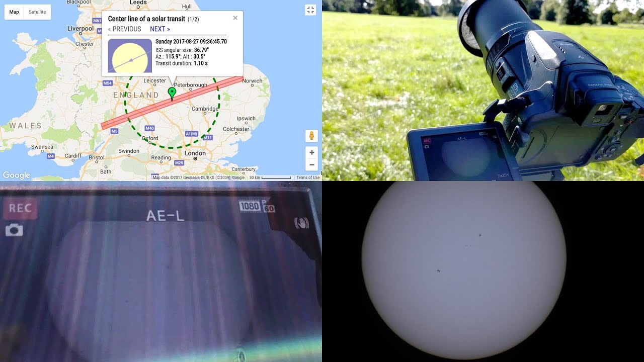 Behind the scenes: ISS passing in front of the sun Nikon P900