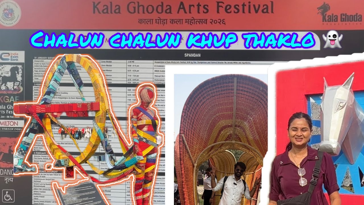 Kala Ghoda Art Festival🐎| shopping@Crawford market🛍️| chalun thaklo😥| Rustom icecream khalli 🍨😋