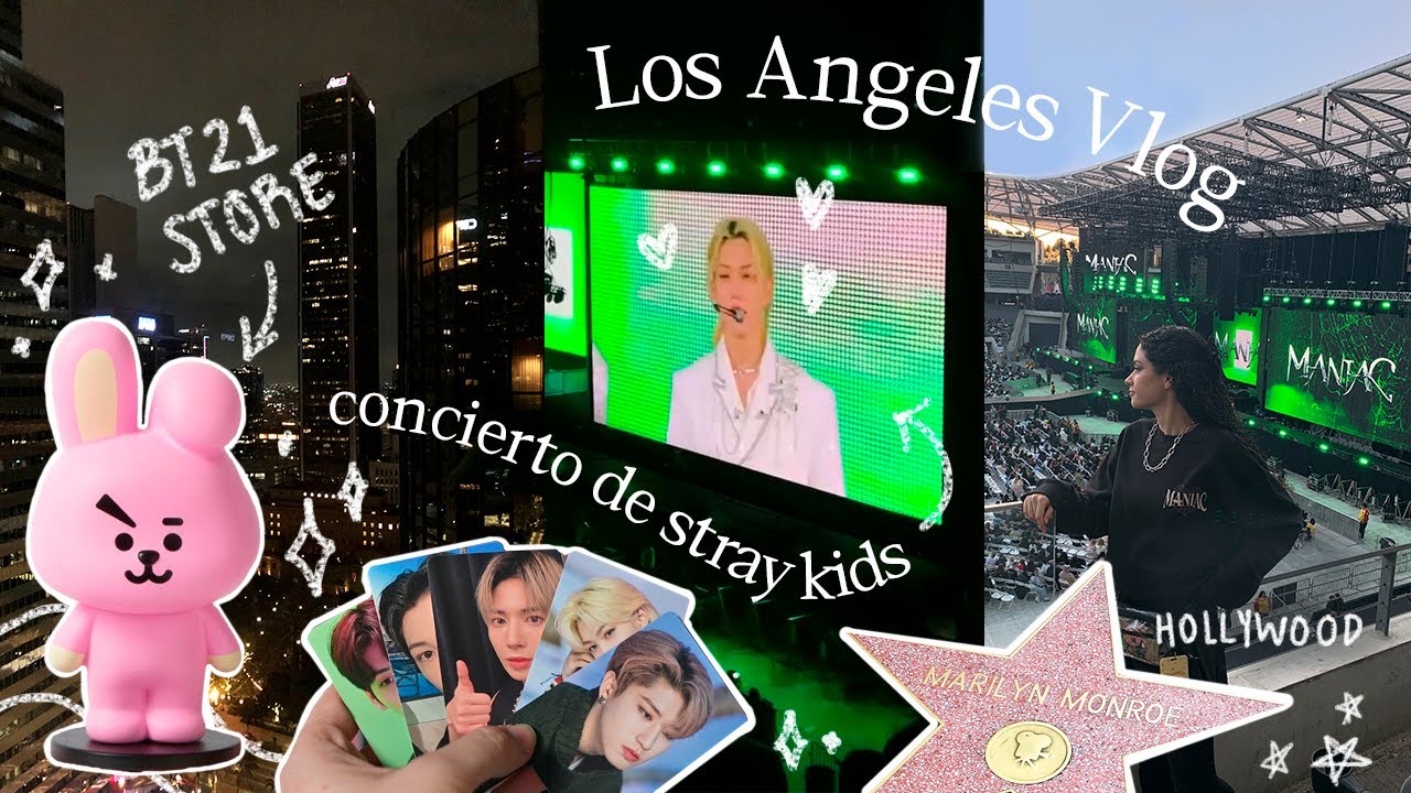 Los Ángeles Vlog Parte 2: Concierto Stray Kids, Hollywood Walk of Fame, BT21, Kpop store y shopping!