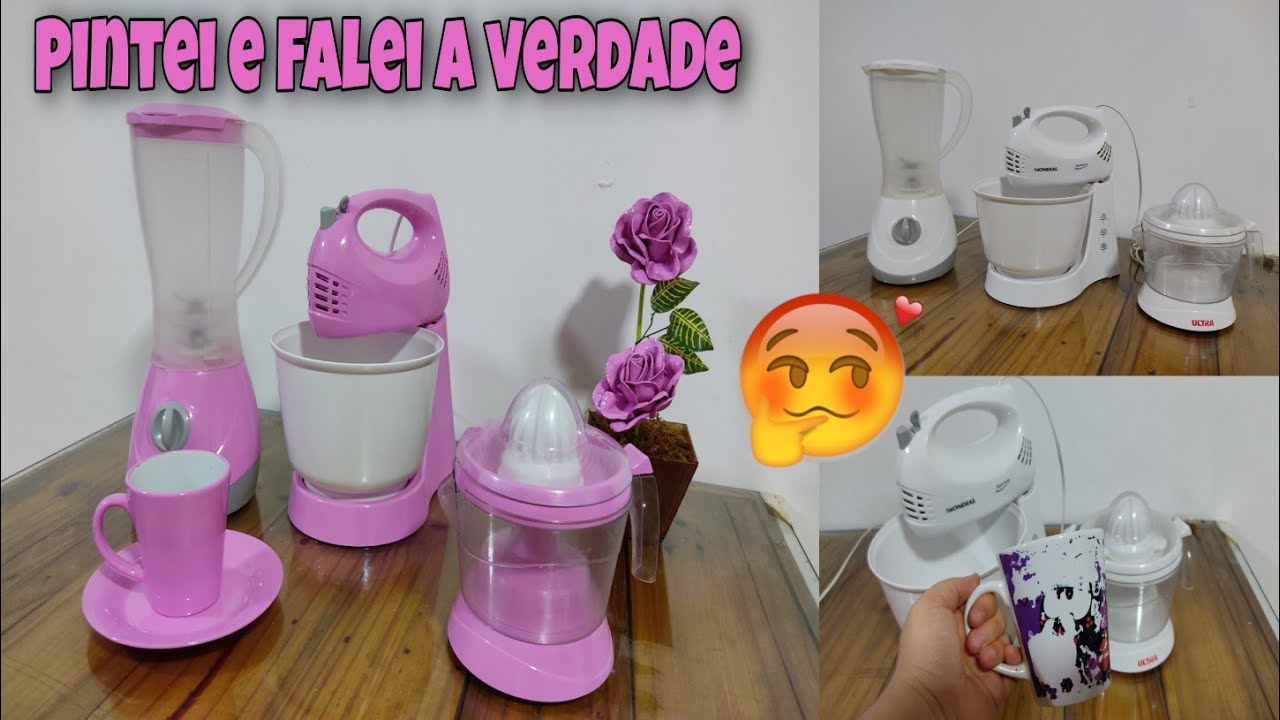 PINTEI MEUS ELETRODOMÉSTICOS COM TINTA SPRAY ROSA/ SERÁ QUE DEU CERTO?! FALEI A VERDADE 😱