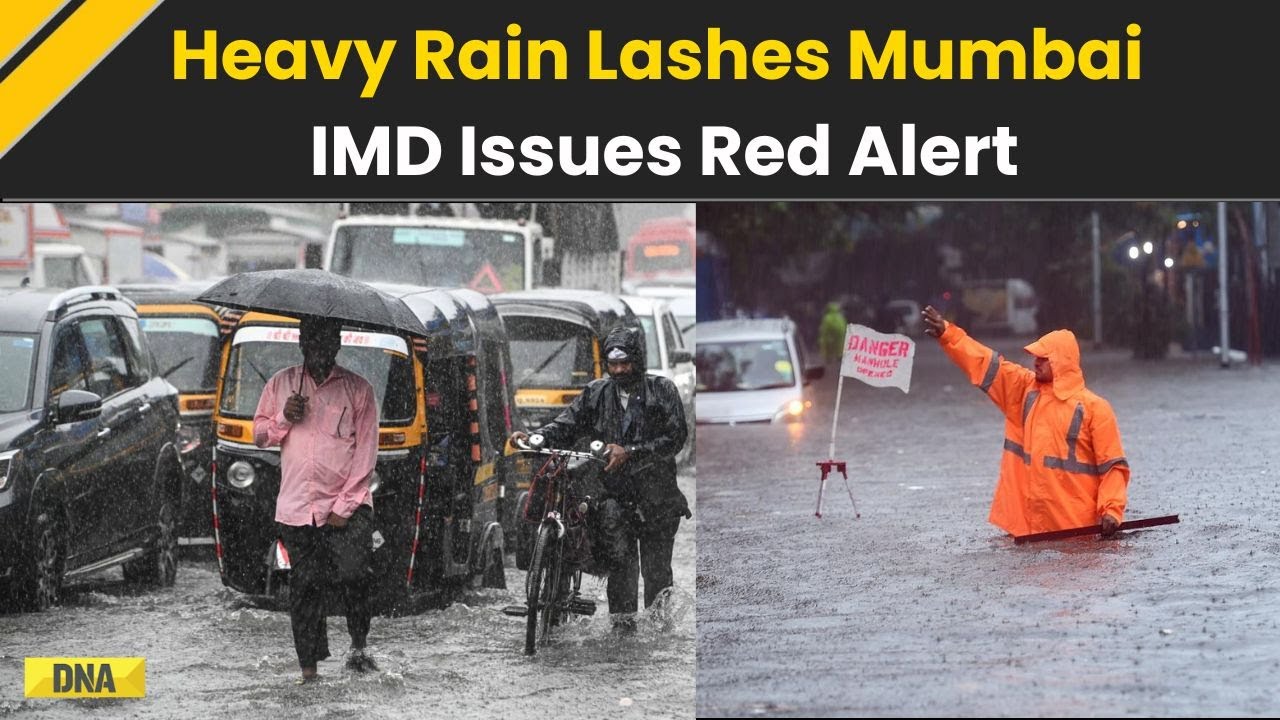 Mumbai Rains: Heavy Rain In Mumbai, Local Trains Delayed, Traffic Chaos Amid Red Alert
